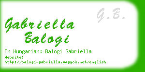 gabriella balogi business card